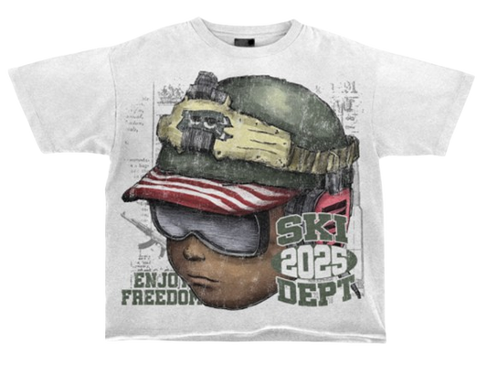 White Ski T-Shirt